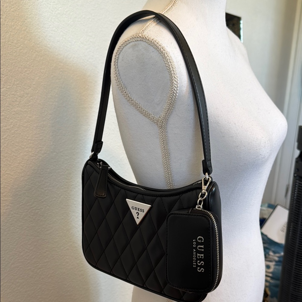 GUESS Black Quilted Women's Bag